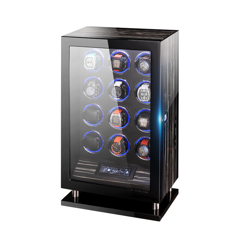 Embers watch winder for automatic watches 4 slots Mechanical watch storage box Automatic winder With fingerprint lock