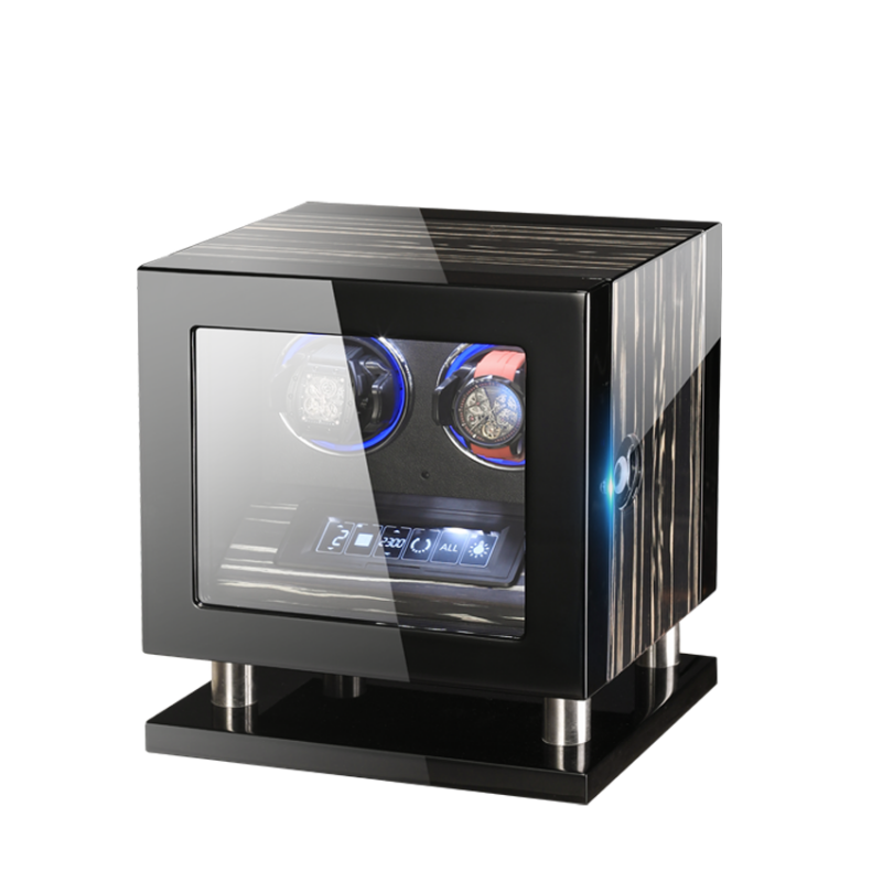 Embers watch winder for automatic watches 4 slots Mechanical watch storage box Automatic winder With fingerprint lock