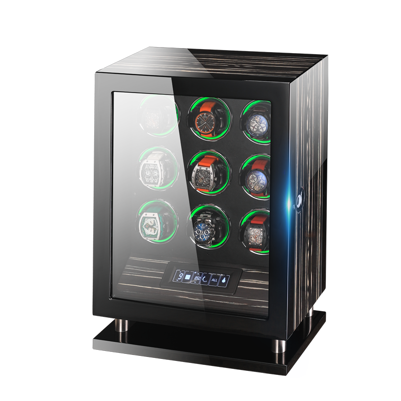 Embers watch winder for automatic watches 4 slots Mechanical watch storage box Automatic winder With fingerprint lock
